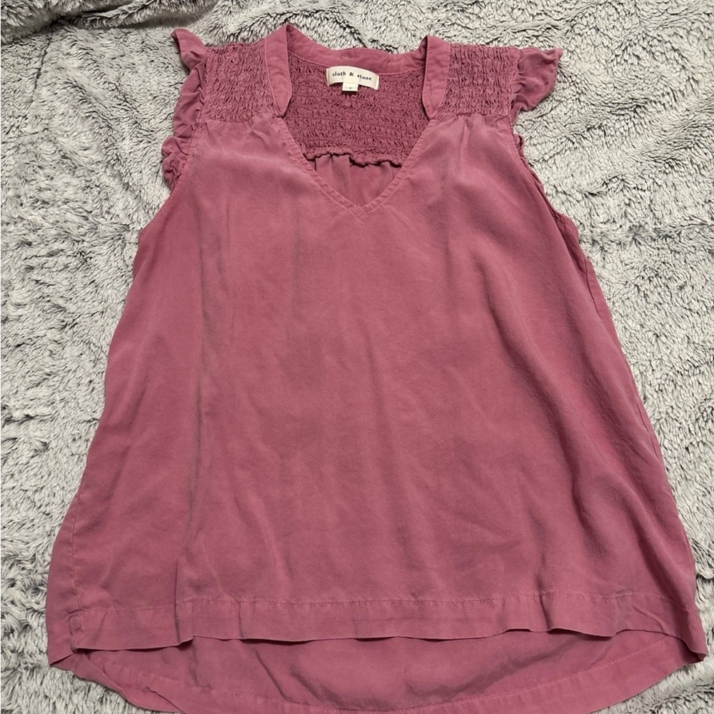 Anthropologie Mauve Sleeveless Blouse